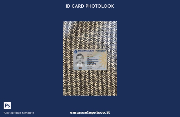 modello FRONTALE photolook ID Uruguay stile verificato